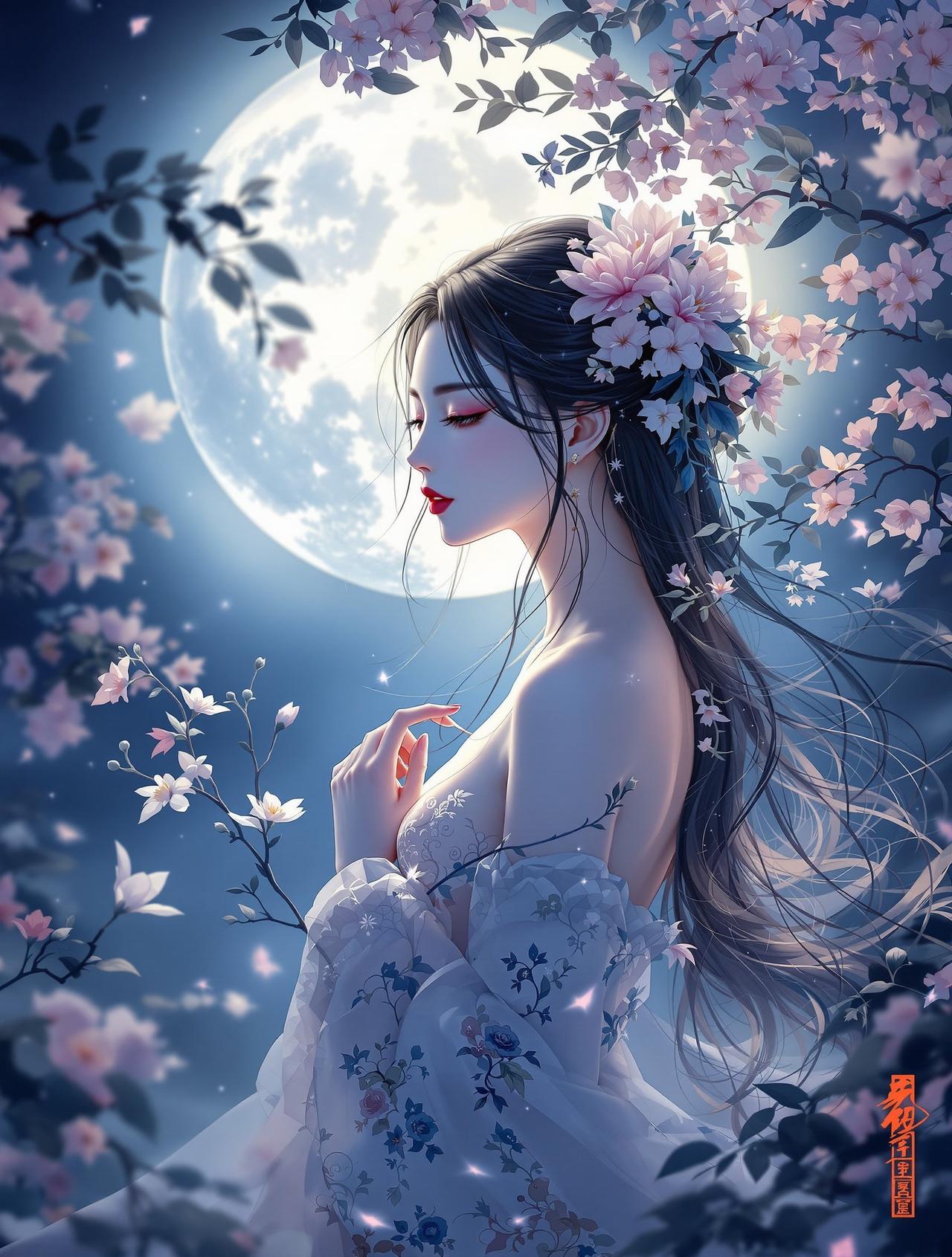 工口漫画精选古风番剧《月上朝颜》- 月华如练，朝颜如梦